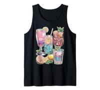 Pastel Summer Cocktails Colorful Drinks Dreamy Art Tropical Tank Top