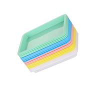 Pastel Supply Organizer Trays, PP Activity Set, 24 Piece Raised Wall Work Area for Classroom Painting Project Tables Experiment Stations Activity Tray Paint Palette Sorting Tray Classroom Art Pastel