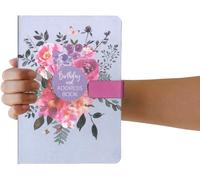 Pastel Teal Coloured Birthday and Address Book A to Z with Magnetic Closure | A5 Address Log Book for Contacts, Phone Numbers, Emails, Passwords & Birthday | A - Z Index Book Organizer