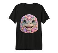 Pastel Turtle with Seashells Beach Shells Cute Animal Summer Premium T-Shirt