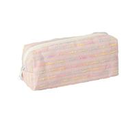 Pastel Tweed Pencil Case, Large Capacity Woven Stationery Organizer, A# | Multifunctional Pouch for Office School & Travel, Holds Pens Makeup Tech Accessories, Great Clutch for Women, Stylish