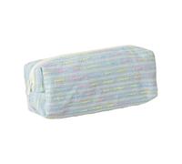 Pastel Tweed Pencil Case, Large Capacity Woven Stationery Organizer, B# | Multifunctional Pouch for Office School & Travel, Holds Pens Makeup Tech Accessories, Great Clutch for Women, Stylish