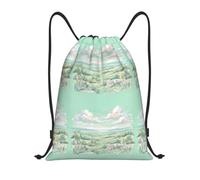 Pastel Valley Print Drawstring Rucksack, Lightweight Outdoor Sack | Your Trusty Daily Companion, Keeps Your Personal Belongings Tidy On Every Outing