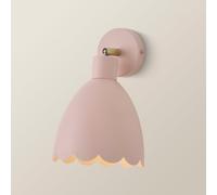 Pastel Wall Light Fitting Adjustable Spotlight Head Metal Scallop Shade LED Bulb