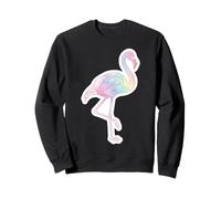 Pastel Watercolor Flamingo Bird Lover Artistic Art Womens Sweatshirt