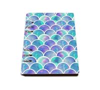 Pastel Watercolor Scales Notebook, Pu Leather A5 Notebooks, Lined Paper A5 Notebook Lined 180Pages/90Sheets, Writing Book for Office, Workbook for Writing, College Essentials Journal Diary