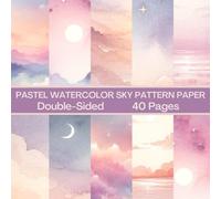Pastel Watercolor Sky Scrapbook Paper 40 Pages 20 Sheets: Double Sided Pattern Paper for Scrapbooking, Card Making, Origami, DIY and More