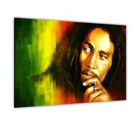 Pastello Bob Marley Art Colourful Canvas Wall Art Picture Print for the Living Room, Bedroom, Home Decor