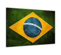 Pastello Brazil Flag Canvas Wall Art Picture Print for the Living Room, Bedroom, Home Decor