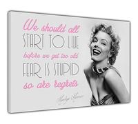 Pastello Marilyn Monroe Start To Live Quote, Canvas Wall Art, Wall Art Picture Print for Living Room and Bedroom (41cm x 31cm / 16x12inch)