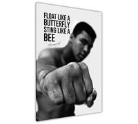 Pastello Muhammad Ali Butterfly Quote Canvas Wall Art Picture Print for the Living Room, Bedroom, Home Decor