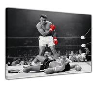 Pastello Muhammad Ali Red Gloves, Canvas Wall Art, Wall Art Picture Print for Living Room and Bedroom (87cm x 61cm / 34x24inch)