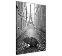Pastello Paris Umbrella BW Canvas Wall Art Picture Print for the Living Room, Bedroom, Home Decor