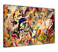 Pastello Wassily Kandinsky 7 Composition, Canvas Wall Art, Wall Art Picture Print for Living Room and Bedroom (87cm x 61cm / 34x24inch)