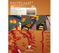Clairefontaine - Ref 96007C - Pastelmat Pastel Card Pad No.2 (12 Sheets) - 360gsm Card - 24 x 30cm - Assorted Colours - Specially Formulated For Use With Pastels
