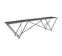 Pasting Table Black MDF Top Alu Frame Steel Legs 3S Foldable 300x60x78 cm Max30