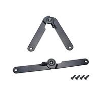 Pastlla 2 Pcs 180 Degree Rotatable Support Hinges Folding Lid Support Hinges for Furniture Cabinet Cupboard Box Jewellery Gift Door Hardware Locks Box,Black