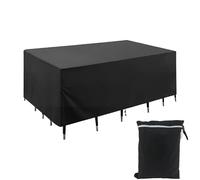 Pastlla Outdoor Furniture Set Covers Heavy-Duty 420D Waterproof All-Weather Rectangle Couch Sectional Patio Cover Protector for Sofa, Chairs, Table, Deck, Lawn Backyard 90.5"L x 60.25"W x 28"H, Black