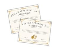Pastor Appreciation Certificate 6pk on Linen 8.5x11” Keepsake Ordination Ministry Confirmation Award Appointment Thank You Church