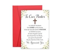 Pastor Appreciation Gifts for Men Women, Pastor Appreciation Cards, Christian Stocking Stuffers, Appreciation Thank You Cards for Pastor, Ordination card, Pastor Anniversary Birthday Card Christmas