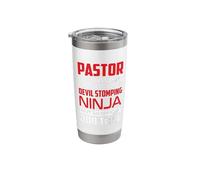 Pastor Because Devil Stomping Ninja Isn't Job Title Pastor Stainless Steel Insulated Tumbler