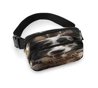 Pastor Border Collie Fanny Pack Belt Bag with Adjustable Strap Fashion Waist Bag for Outdoor Sports Hiking
