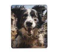 Pastor Border Collie Mouse Pad with Non-Slip Rubber Base 7 x 8.6 in Mouse Mat with Stitched Edge Gaming Mousepad for Wireless Mouse Computer Laptop Home Office Desk Pad