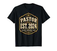 Pastor Est 2024 Called Ordained Sent Christian Minister T-Shirt