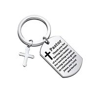 Pastor Gift Religious Jewelry Pastor Thank You Keychain Thank You For Having The Heart of A Servant Leader Christian Preacher Gift Church Gift Pastor Appreciation Gift (Pastor-ky)