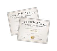 Pastor Installation Certificate of Pastoral Appointment 6pk on Linen 8.5x11” Church Recognition to Frame New Ordination Ministry Confirmation Religious Award