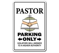 Pastor Parking Church Pastor'S Decals Minister Pray 8X12 Inches