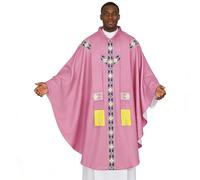Pastor Robes for Men | with Ribbon Catholic Priest Robe Chasuble - Round Collar Pastor Robe and Liturgical Clothing | for Men Cosplayer Masquerades Carnival Scene Photo Wedding Party Box