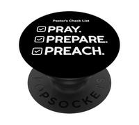 Pastor’s Checklist : Pray. Prepare. Preach. PopSockets Adhesive PopGrip
