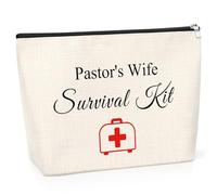 Pastor’s Wife Gift Cosmetic Bag Appreciation Gift for Pastor Wife Religious Christian Gift for Women Minister's Wife Gift Christmas Thanksgiving Birthday Presents for Pastor Wife Travel Makeup Bag