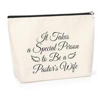 Pastor’s Wife Gift Cosmetic Bag Religious Gift for Women Friend Pastor's Wife Appreciation Gifts Minister's Wife Gift Christmas Birthday Presents for Pastor's Wife Thank You Gift Makeup Travel Pouch