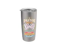 Pastor Serving God's Flock One Sermon At A Time Stainless Steel Insulated Tumbler