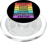 pastor straight happy proud pride loving supportive pastors PopSockets PopGrip for MagSafe