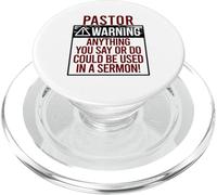 PASTOR WARNING! ANYTHING YOU SAY COULD BE IN A SERMON! Meme PopSockets PopGrip for MagSafe