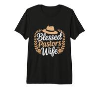 Pastor Wife Appreciation First Lady Afro Pastor Wife Premium T-Shirt