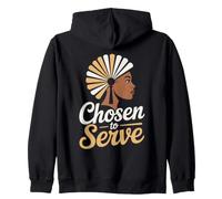 Pastor Wife Appreciation First Lady Afro Pastor Wife Zip Hoodie