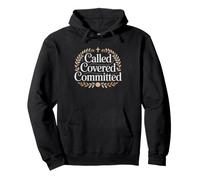 Pastor Wife Called Covered Committed Faith Cross Ministry Pullover Hoodie