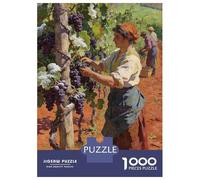 Pastoral 1000 Piece Jigsaw Puzzle Premium Paper Best Jigsaw Puzzles Tuscan Countryside Adult Puzzles Home Decor Therapeutic Puzzle 52x38cm/1000pcs