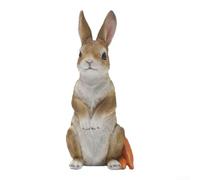 Pastoral Bunny Figurine 25cm for Garden Lawn Decoration