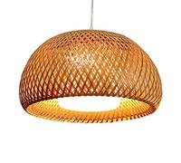 Pastoral Dining Room Chandelier Bamboo Weaving Pendant Light Hand-Woven Lantern Bamboo Ceiling Light Fixture Hanging Decorations RusticJapanese Lamp Chinese Style Balcony Entrance Light