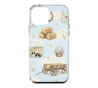 Pastoral Dog Farm Hay Wagon Country Watercolor Case for iPhone 12 mini