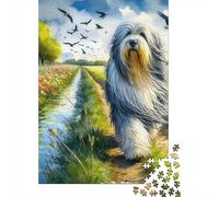 Pastoral Dog提示词1 paper Dog提示词2 Jigsaw Puzzle 1000 Pieces for Adults Educational Wall Art Gift 52x38cm/1000pcs
