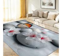Pastoral Elegant Rug Living Room Non Slip Area Rug 40 x 60 cm Grey