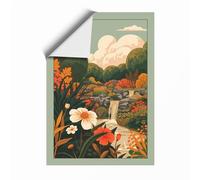 Pastoral Garden Dreams Boho Unframed Wall Art Print A4 (29.7×21cm), Wall Decor for Living Room, Bedroom, Office & Home, Art Gift