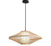 Pastoral Lantern Pendant Lamps for Bedrooms,Rattan Weaving Chandelier Lamp,Adjustable Height Wicker Restaurant Light Fixture