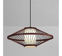Pastoral Lantern Pendant Lamps for Bedrooms,Rattan Weaving Chandelier Lamp,Adjustable Height Wicker Restaurant Light Fixture